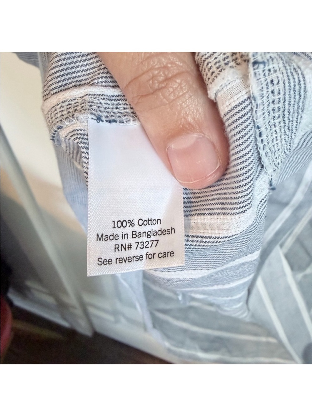 Sonoma Light Blue and White Striped Asymmetrical Sleeveless Dress XL - Picture 6 of 6